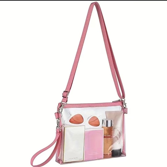 Quality PVC clear purse with wrist strap and cross body strap. For stadium etc - Picture 1 of 1